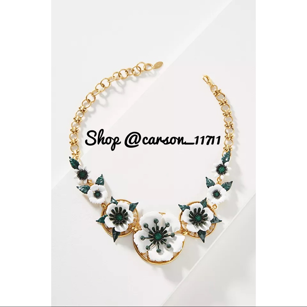 Nwt Anthropologie Elizabeth Cole Phoenix Anemone Bib Necklace